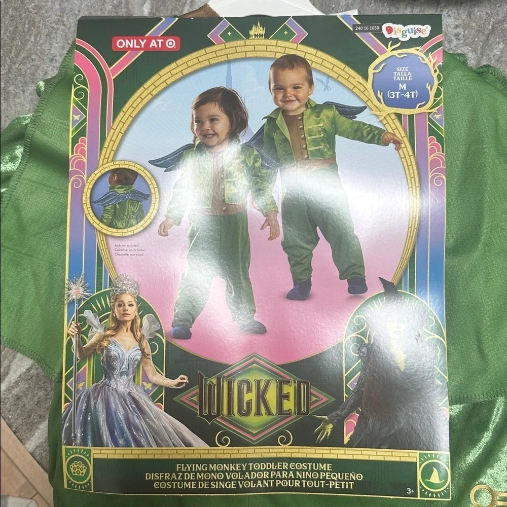 NWT Wicked The Musical Flying Monkey Infant/Toddler Classic Costume Jumpsuit